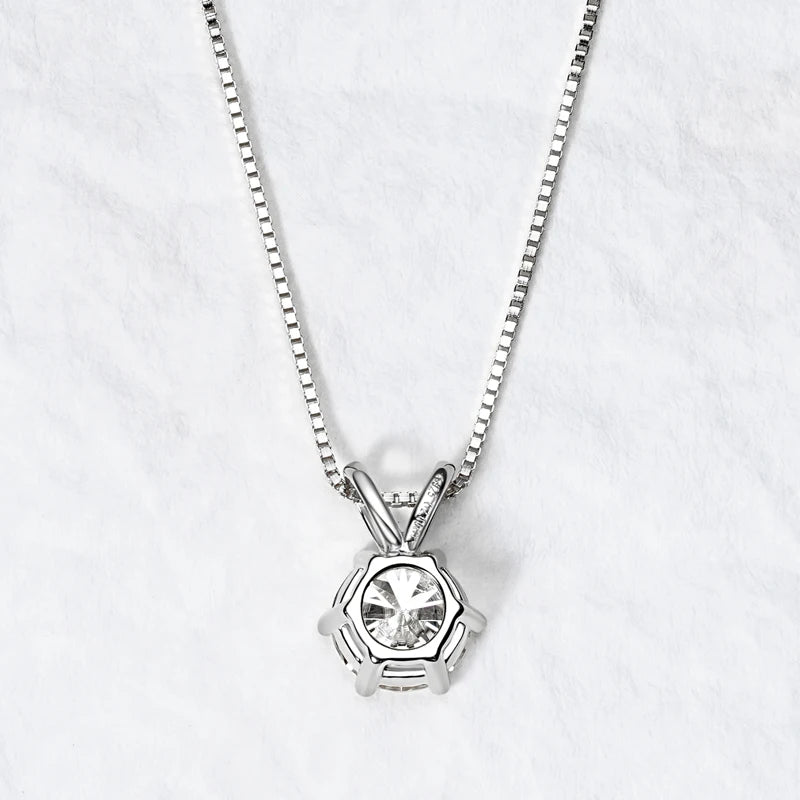 S925 Sterling Silver Solitaire Necklace Chains For Women Jewellry Gifts